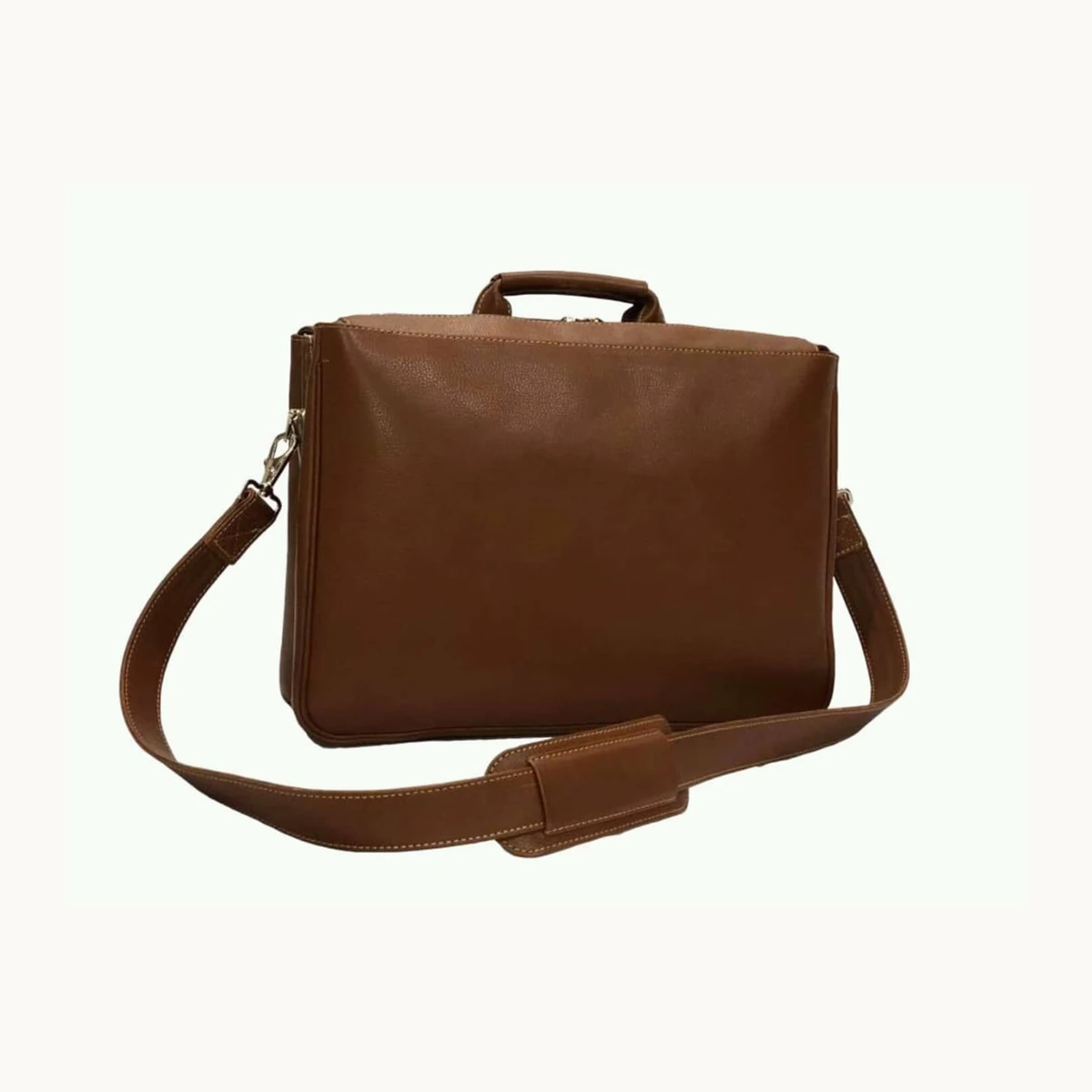 Executive Top-Grain Leather Briefcase & Laptop Messenger Bag