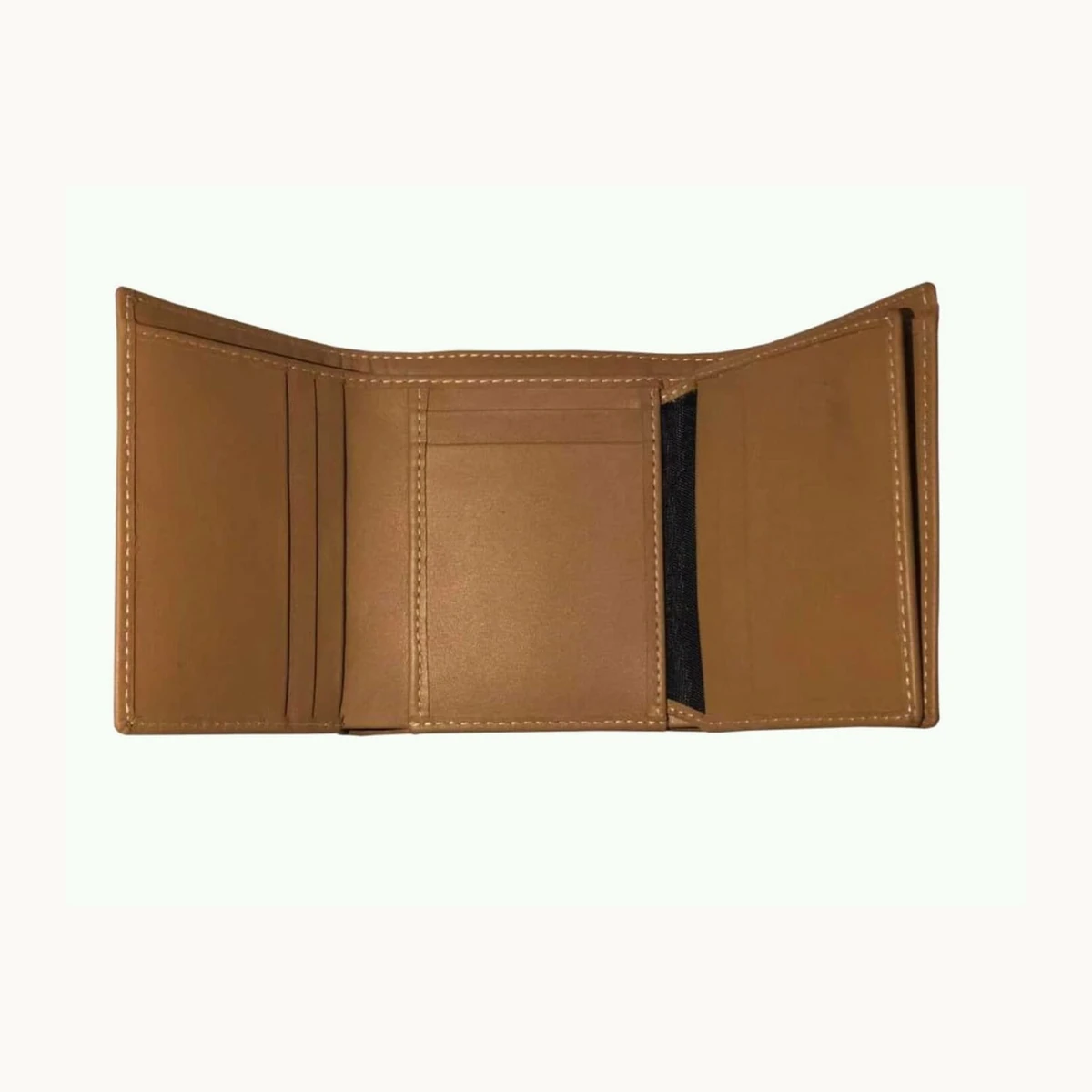 Classic Hand-Burnished Trifold Leather Wallet